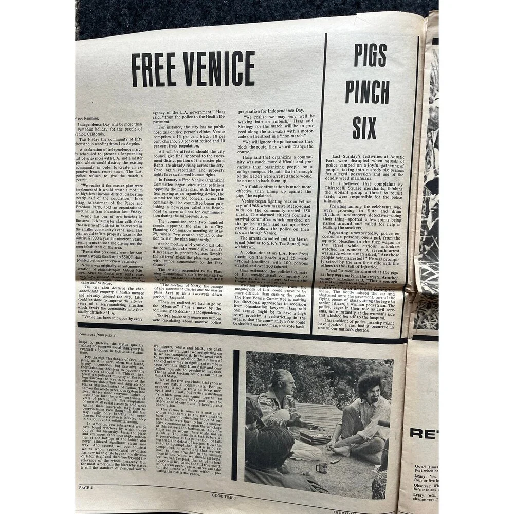 1970s High Times Underground Newspaper, Black Panther Party, Vintage Antique Co